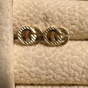 Gucci Gold GG Logo Earrings